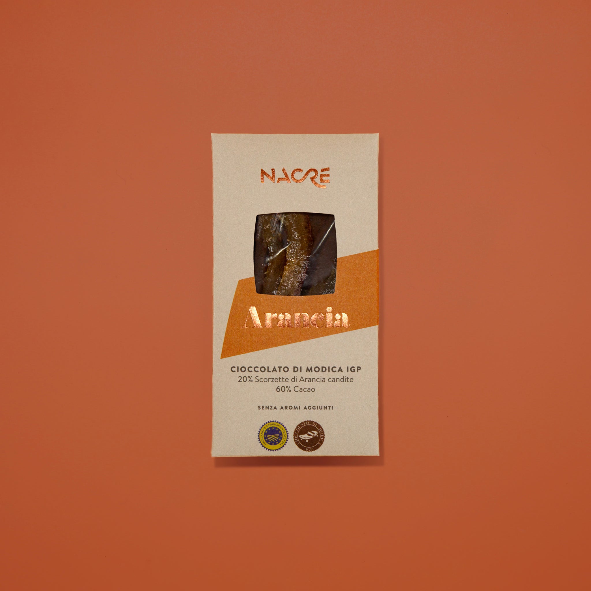 ナクレ　モディカチョコレートIGP　カカオ60%　オレンジピール